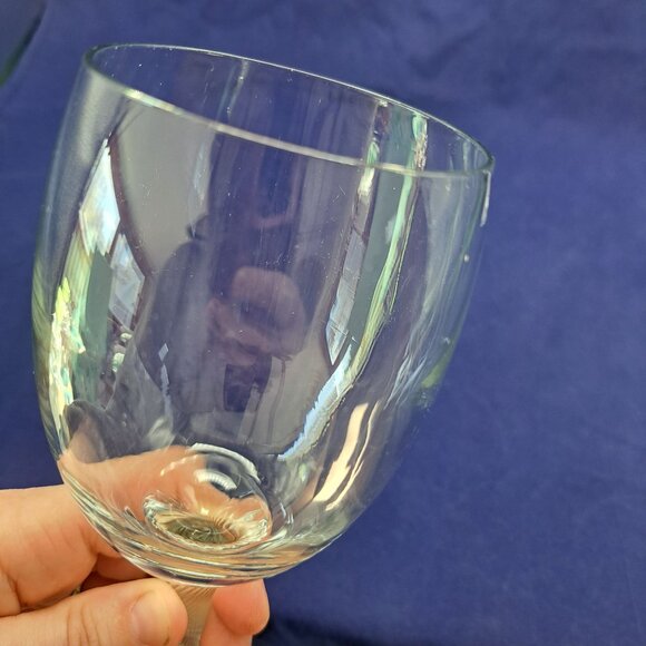 Vintage Twisted Stem Clear Glass Water Goblet - Picture 9 of 15